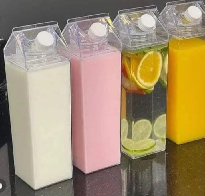 1L Leak-Proof Multipurpose space saver  milk//water//special beverages bottle Juice/Milk Bottle Water Bottle Fridge Storage Container