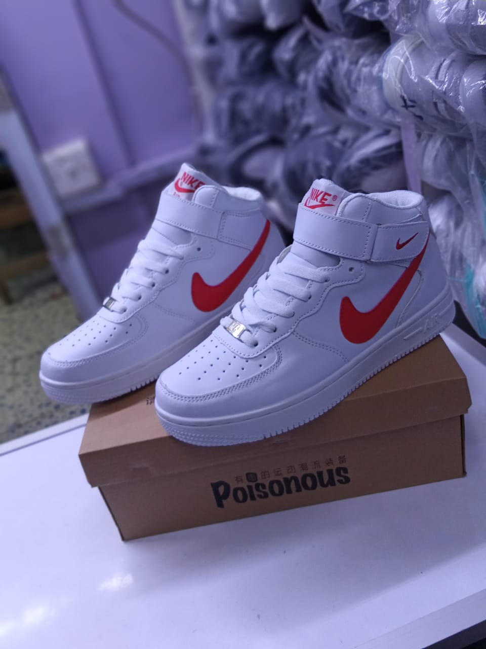 Poisonous Comfortable High Top Cut Unisex Breathable Men Women Sports Fashionable Sneakers Airforce Shoes