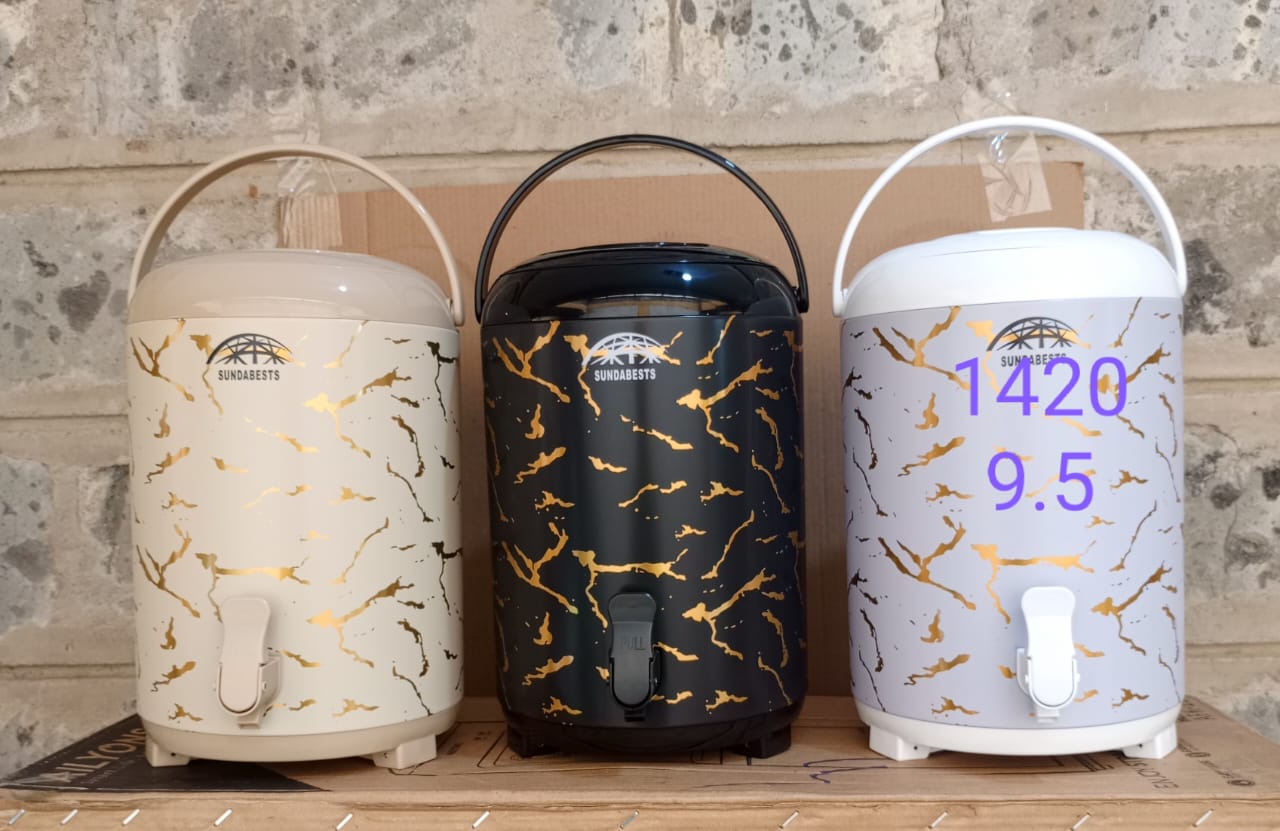 9.5L Portable Double-Tap Hot Tea Urn Durable thermo food flask Ideal for beverage Convenient for both HOT or COLD drinks