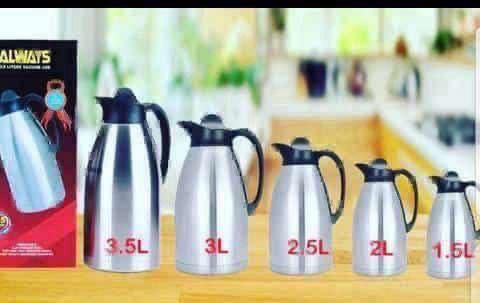 Always 2.5Litres Unbreakable Flask 2.5L 24 Hours Guaranteed Hot & Cold, OUTSIDE Stainless Steel, Unbreakable.