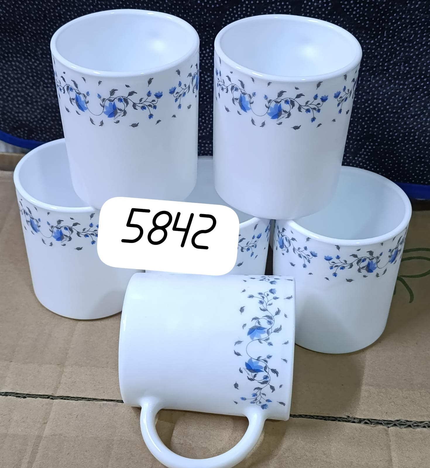 Luminarc 6PCs set 6Pcs Classic Ceramic Mugs Tea Coffee Set High Quality Durable Ceramic Cups for Hot Chocolate Milk and Tea