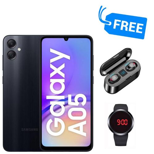 GALAXY A05,128GB ROM & 4GB RAM &WATCH & BUDS