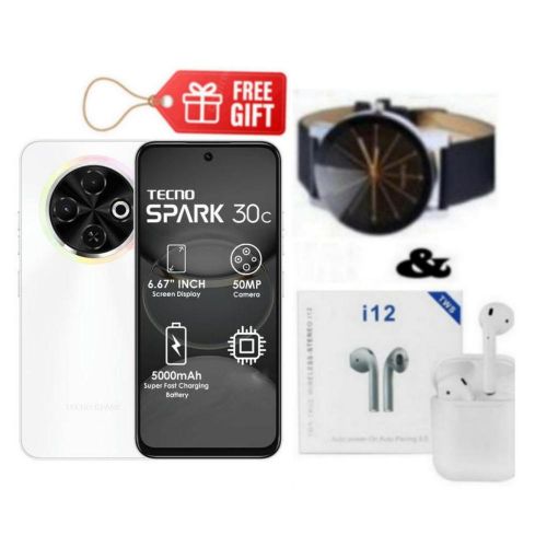 SPARK 30C,IPS LCD DISPLAY,4GB RAM & 128GB ROM,5000MAH,FREE GIFTS