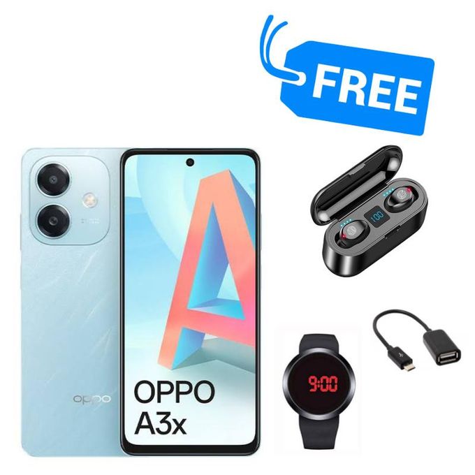 Share this product


Oppo A3X,IPS LCD DISPLAY 6.67" INCHES,4GB RAM /64GB ROM,BUDS,WATCH & OTG CABLE,SPLY"