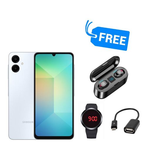 Samsung GALAXY A06,6.7" INCHES,4GB RAM +64GB STORAGE,FREE BUDS,WATCH & OTG CABLE