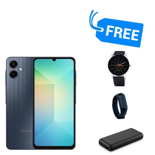Samsung GALAXY A06, 128GB ROM + 4GB RAM,4G,5000MAH,ANDROID 14,50MP,& FREEBIES,