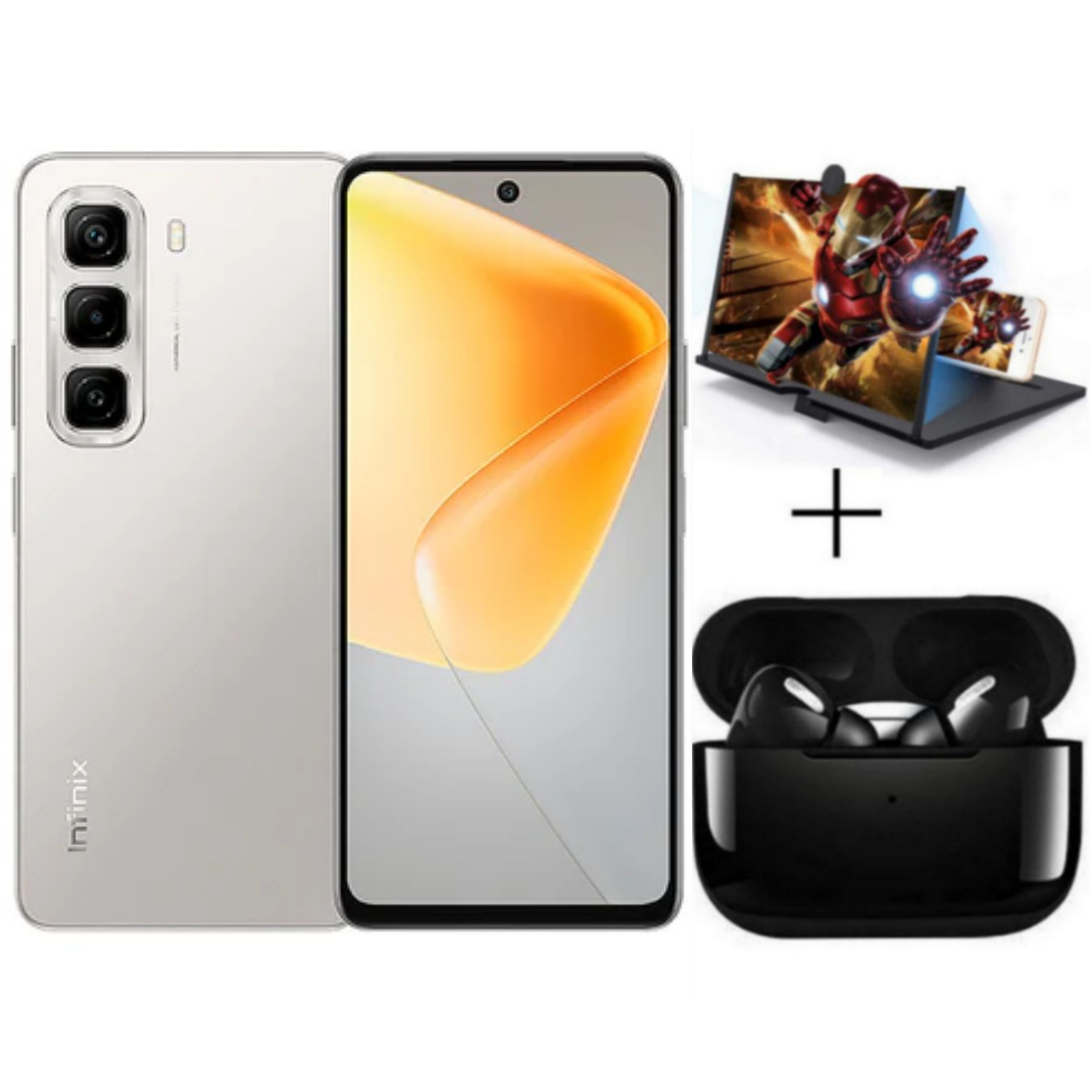 [New Arrival] Infinix Hot 50 Pro Plus 256GB+8GB 6.7" 3D-Curved AMOLED 120Hz Screen Phone 5000mAh With 33W Type-C 50MP Camera MTK Helio G100 Fingerprint Lock Hot 50 Pro+ Smart Phone Plus Free Gifts