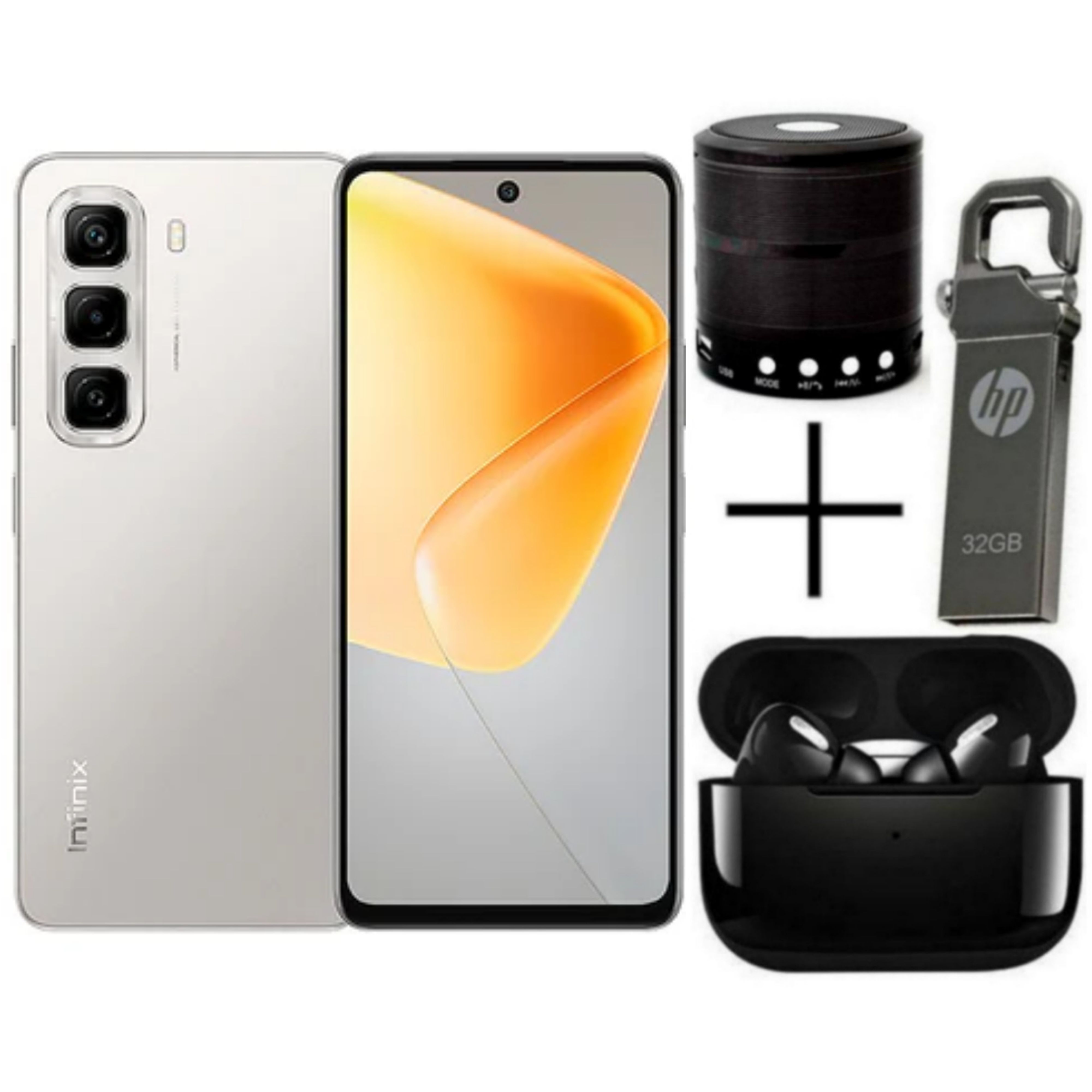 [New Arrival] Infinix Hot 50 Pro Plus 128GB+8GB 6.7" 3D-Curved AMOLED 120Hz Screen Phone 5000mAh With 33W Type-C 50MP Camera MTK Helio G100 Fingerprint Lock Hot 50 Pro+ Smart Phone Plus Free Gifts