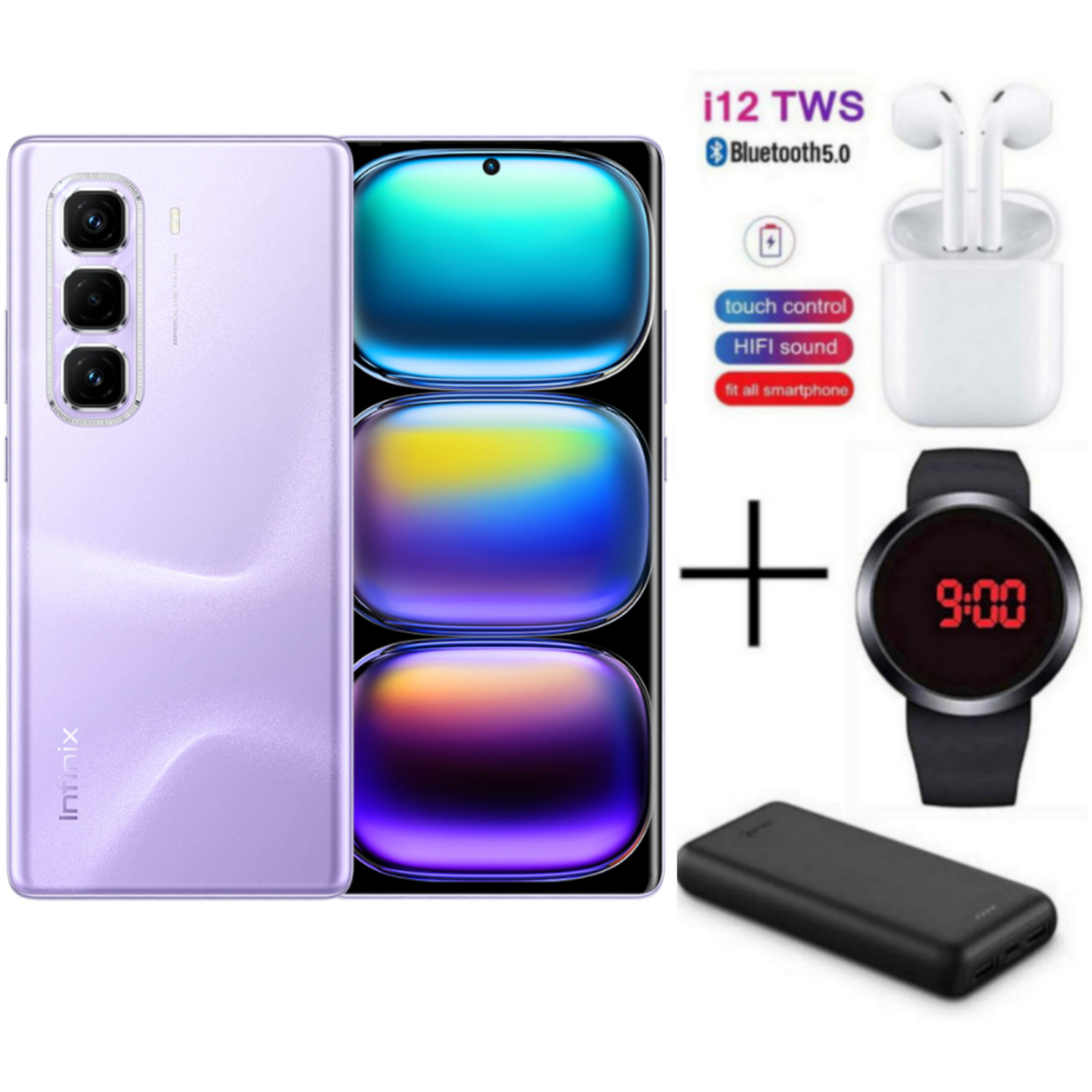 [New Arrival] Infinix Hot 50 Pro Plus 128GB+8GB 6.7" 3D-Curved AMOLED 120Hz Screen Phone 5000mAh With 33W Type-C 50MP Camera MTK Helio G100 Fingerprint Lock Hot 50 Pro+ Smart Phone Plus Free Gifts