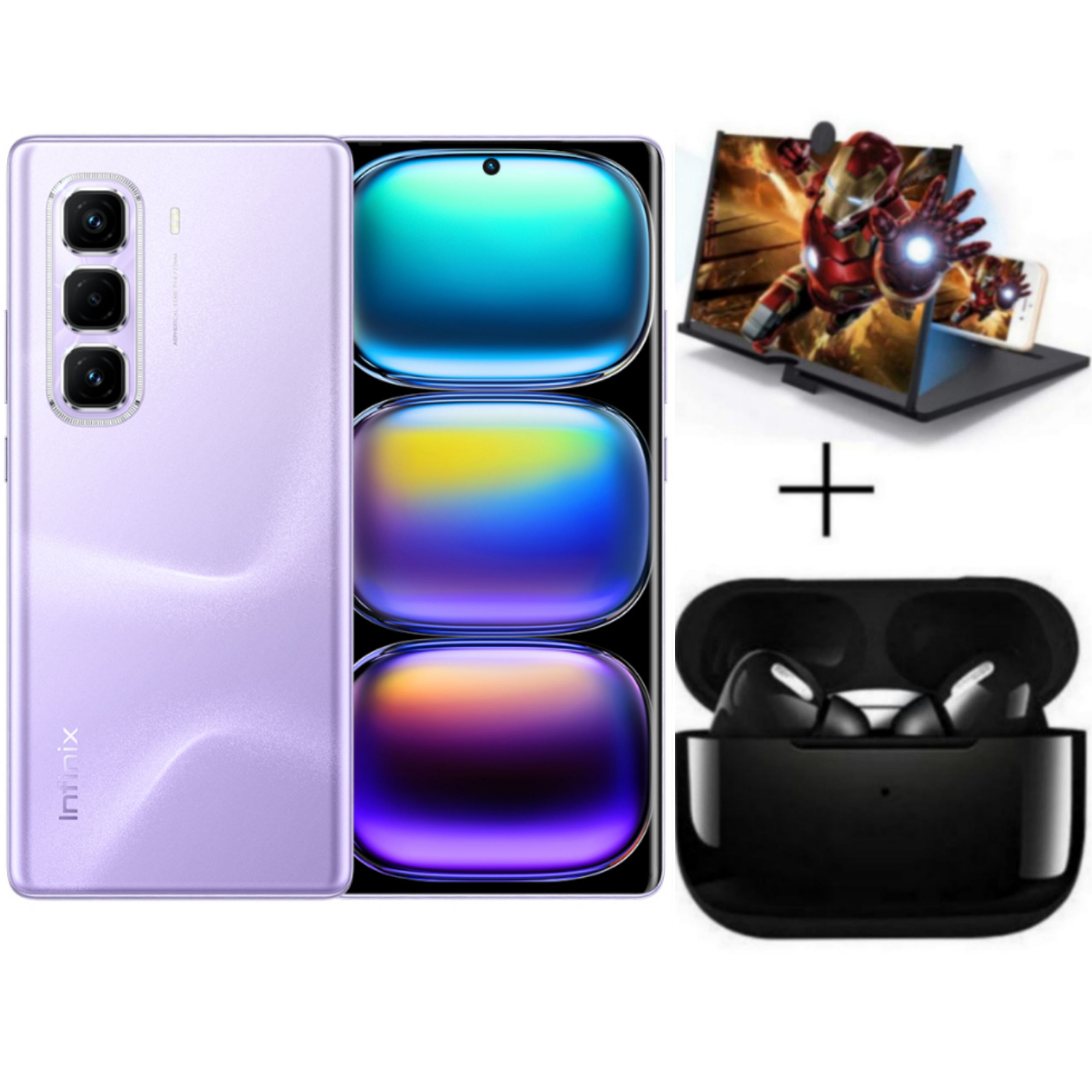 [New Arrival] Infinix Hot 50 Pro Plus 128GB+8GB 6.7" 3D-Curved AMOLED 120Hz Screen Phone 5000mAh With 33W Type-C 50MP Camera MTK Helio G100 Fingerprint Lock Hot 50 Pro+ Smart Phone Plus Free Gifts