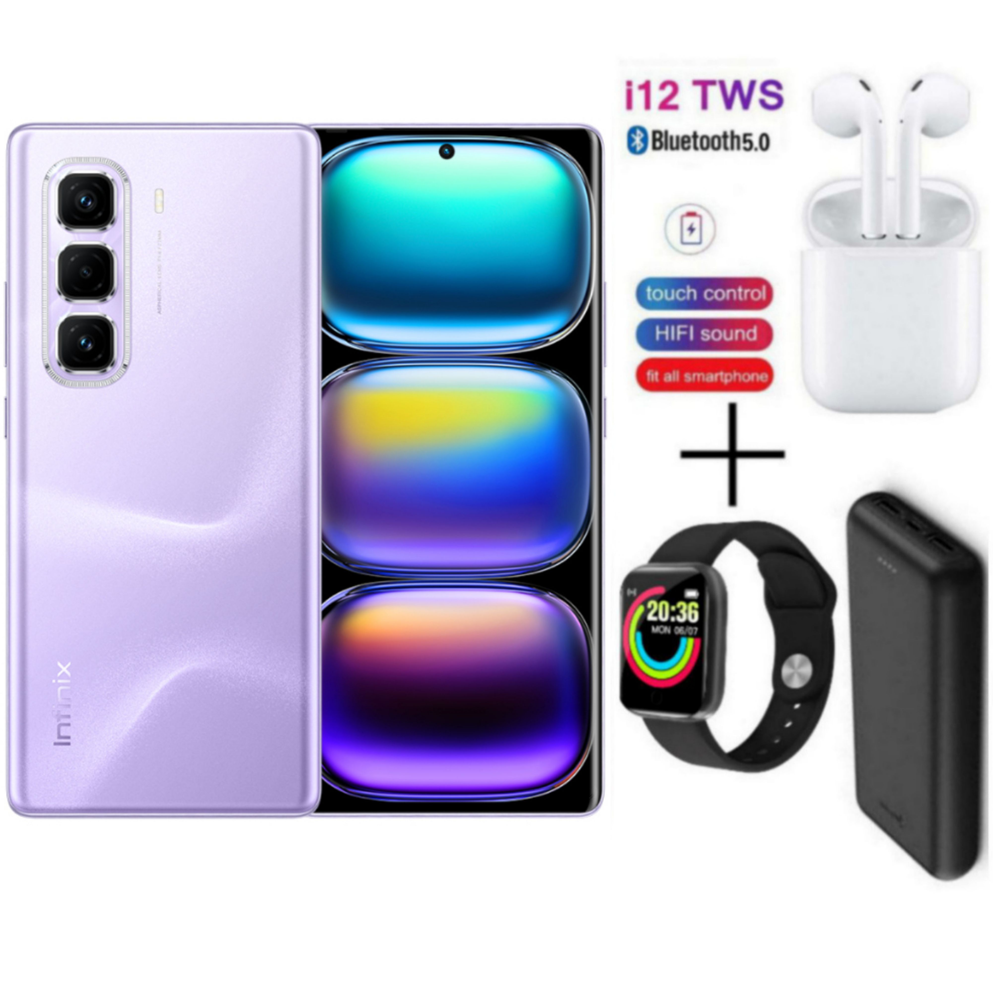 [New Arrival] Infinix Hot 50 Pro Plus 256GB+8GB 6.7" 3D-Curved AMOLED 120Hz Screen Phone 5000mAh With 33W Type-C 50MP Camera MTK Helio G100 Fingerprint Lock Hot 50 Pro+ Smart Phone Plus Free Gifts