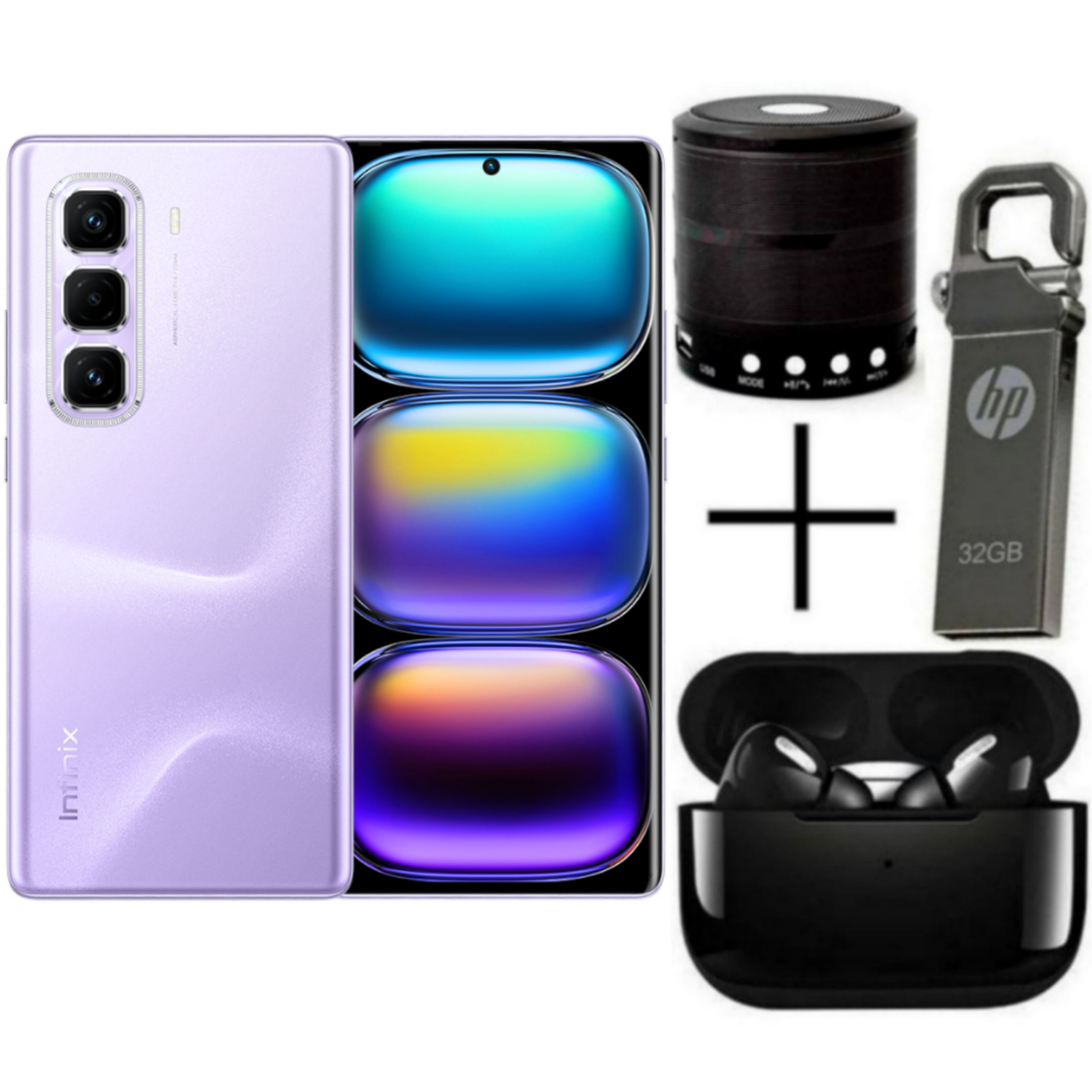 [New Arrival] Infinix Hot 50 Pro Plus 256GB+8GB 6.7" 3D-Curved AMOLED 120Hz Screen Phone 5000mAh With 33W Type-C 50MP Camera MTK Helio G100 Fingerprint Lock Hot 50 Pro+ Smart Phone Plus Free Gifts