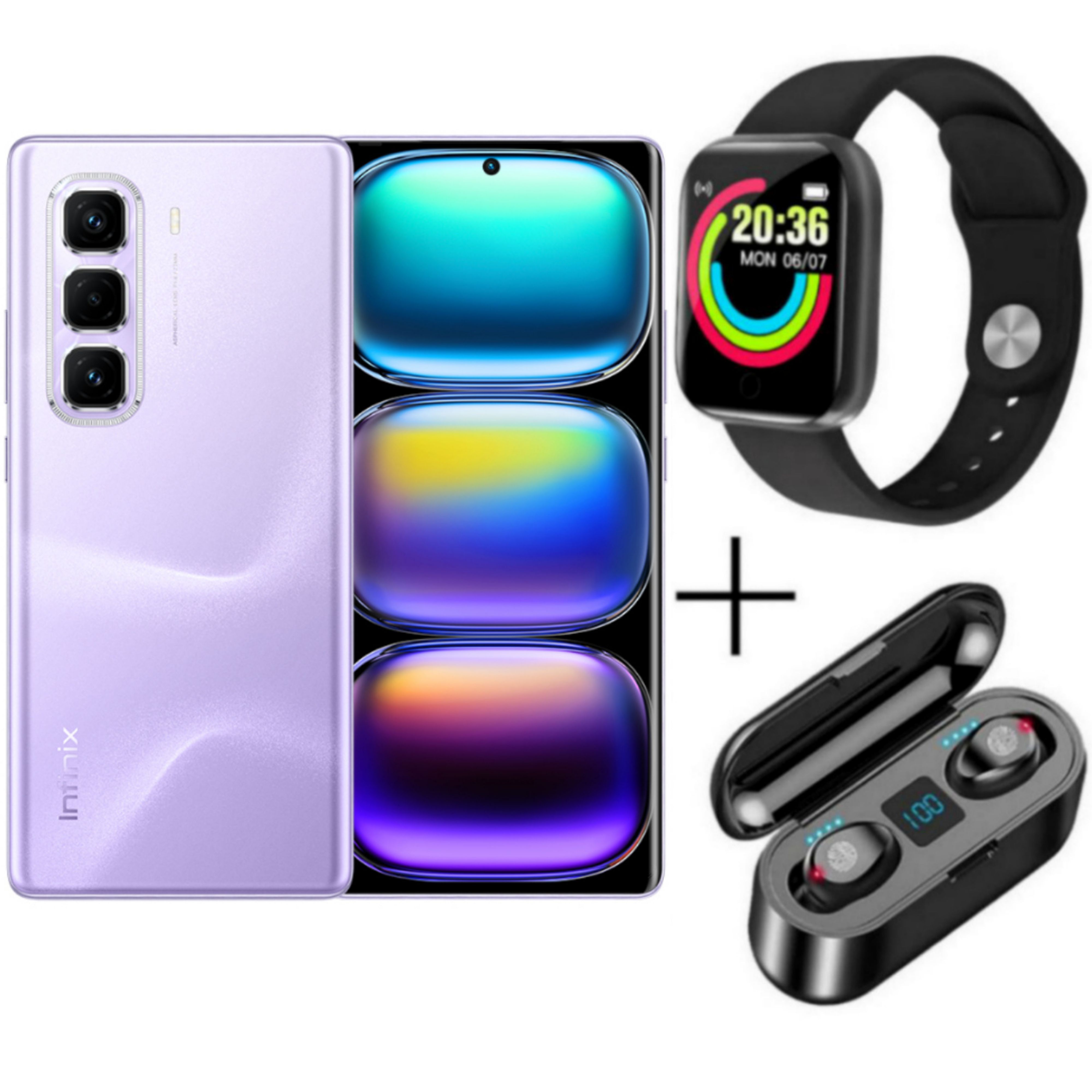 [New Arrival] Infinix Hot 50 Pro Plus 256GB+8GB 6.7" 3D-Curved AMOLED 120Hz Screen Phone 5000mAh With 33W Type-C 50MP Camera MTK Helio G100 Fingerprint Lock Hot 50 Pro+ Smart Phone Plus Free Gifts