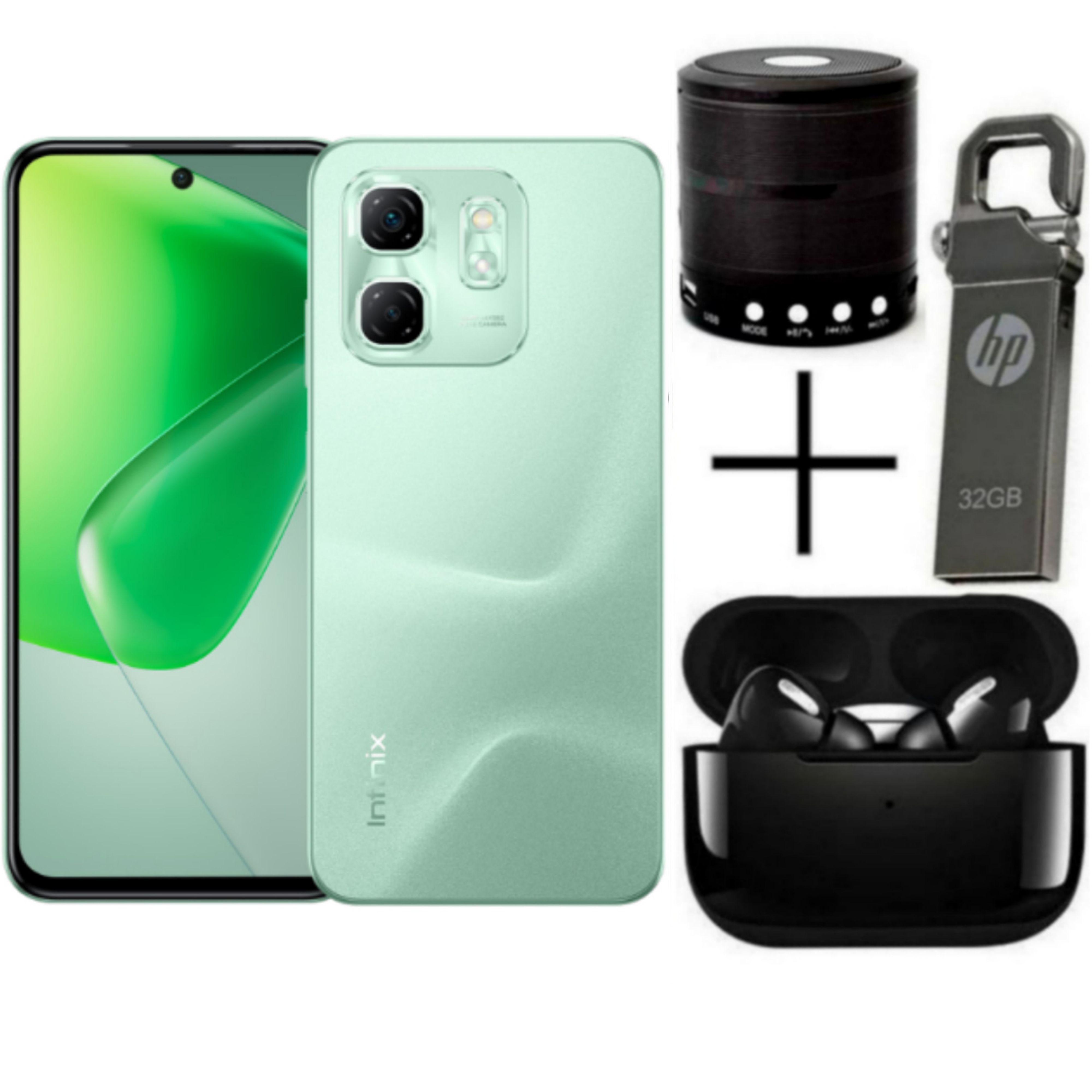 Infinix Hot 50i 128GB + 6GB 6.7" Screen Phone Dual SIM 4G Network 5000mAh Battery with 18W Type-C Charging 48MP Camera Fingerprint Lock Android 14 G81 Smartphones + Free Gifts