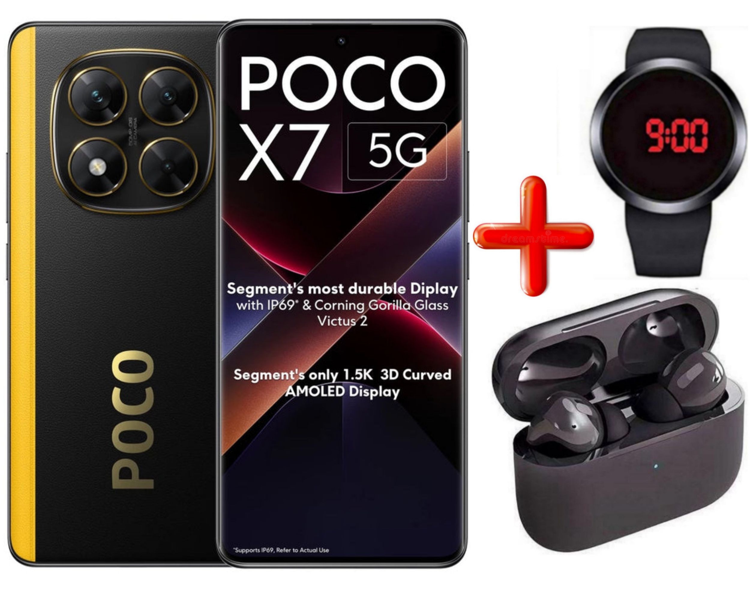 Xiaomi POCO X7 5G 512GB+12GB 6.67" Curved AMOLED 120Hz Display 50MP Camera 5110mAh Battery 45W Fast Charging IP68 Corning Gorilla Glass Victus 2 Dual SIM+e-SIM SmartPhone + FREE AMAZING GIFTS