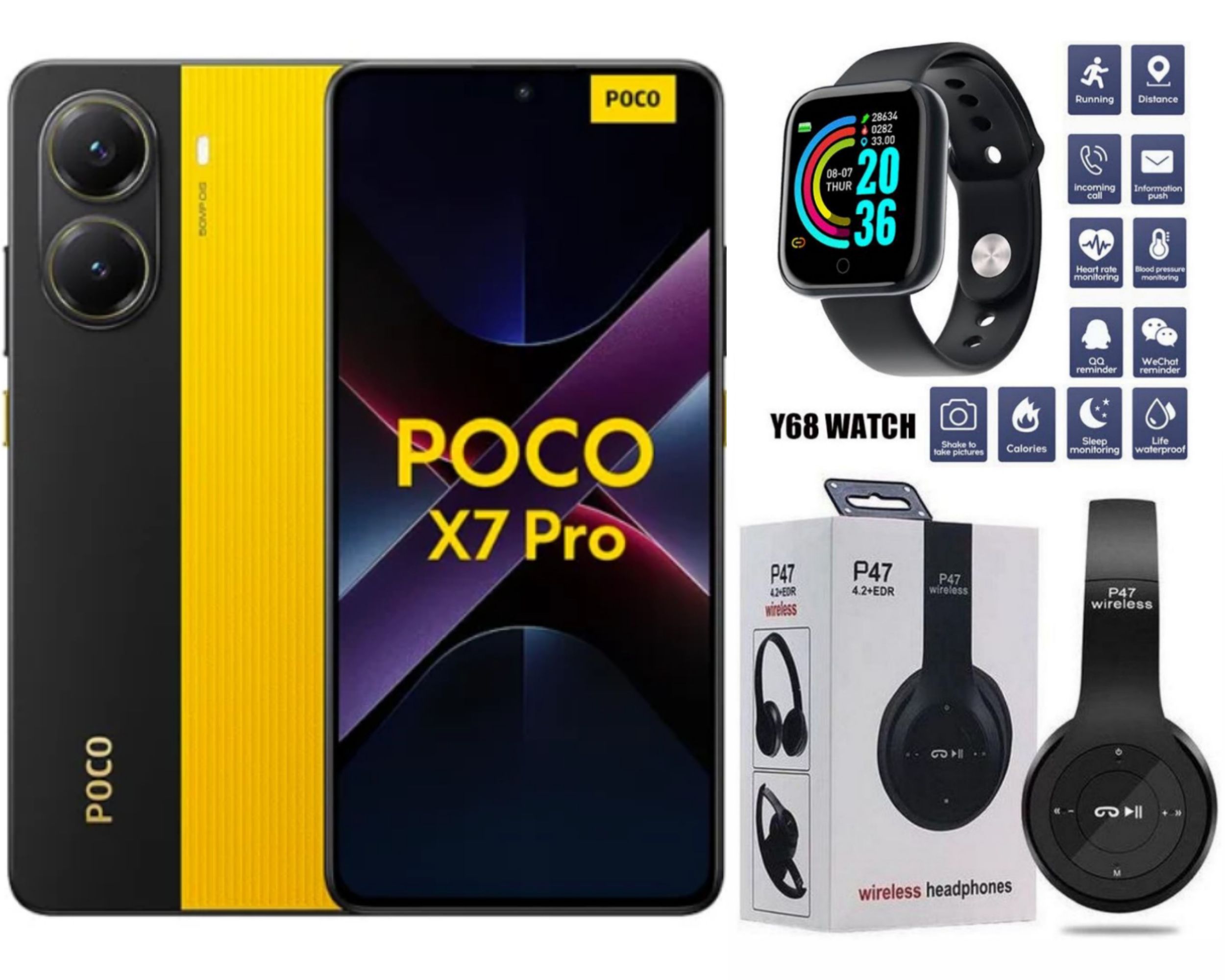 Xiaomi Poco X7 Pro 5G 512GB ROM + 12GB RAM 6.67" 120Hz HDR10+ AMOLED Display 50MP+20MP Camera Huge 6000mAh Battery 90W Fast Charging Dust/Water Resistant 8400 Ultra Android + FREE GIFTS AVAILABLE