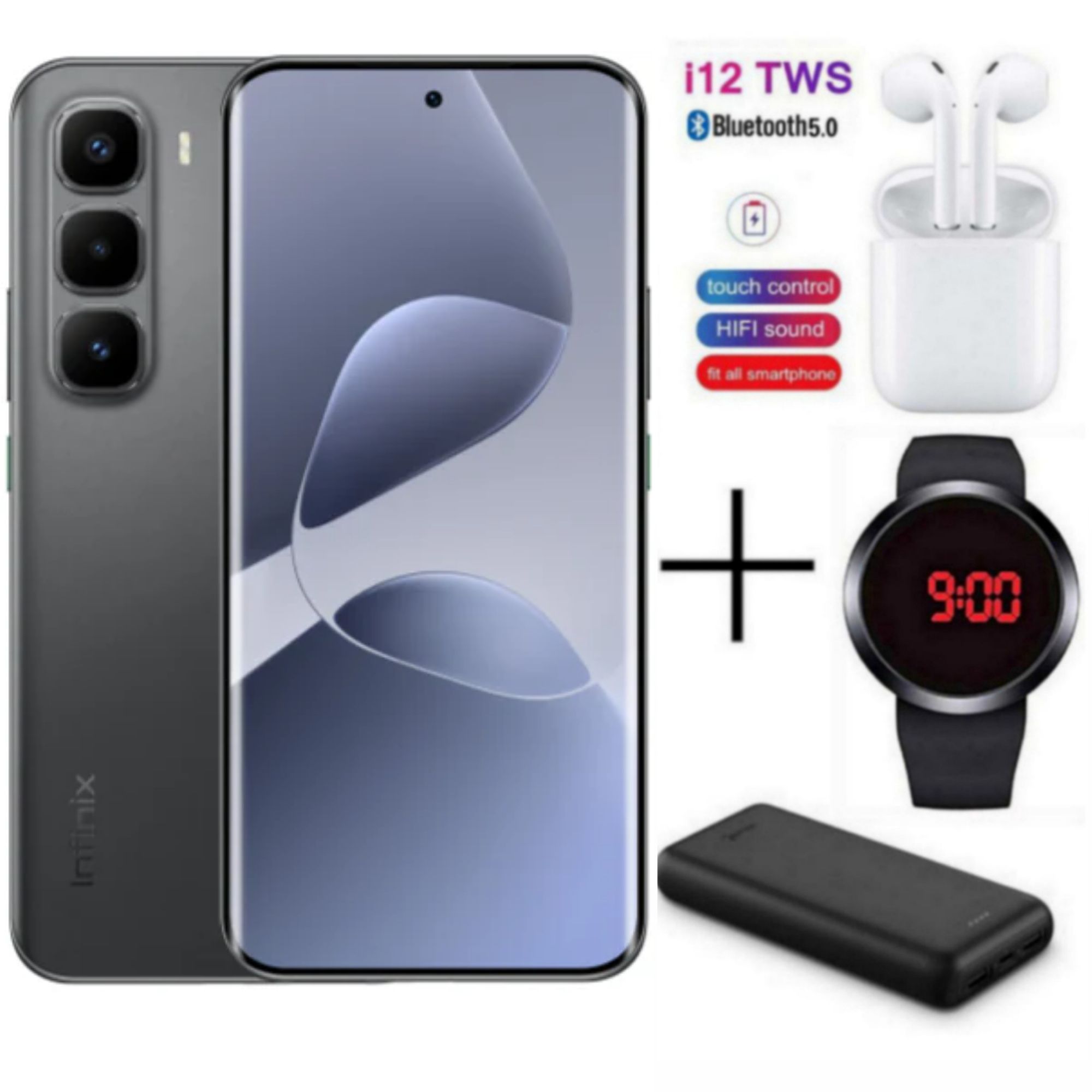 Infinix Hot 60 Pro Plus 256GB+8GB 6.78" 144Hz Curved AMOLED Display 50+13MP Camera 5160mAh Battery 45W Fast Charging Corning Gorilla Glass 7i IP65 Infinix Hot 60 Pro+ AI Smartphone + Free Gifts