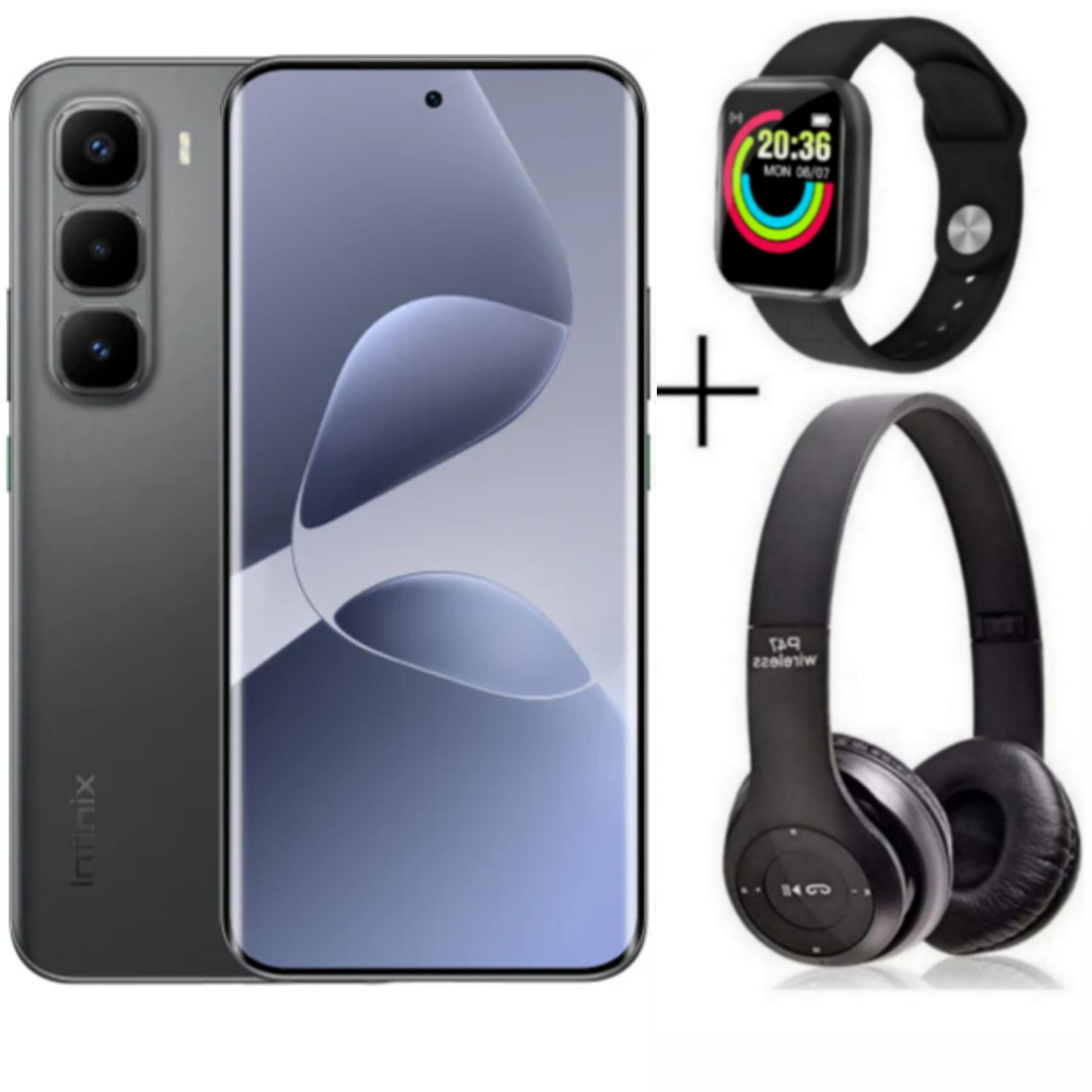 Infinix Hot 60 Pro Plus 128GB+8GB 6.78" 144Hz Curved AMOLED Display 50+13MP Camera 5160mAh Battery 45W Fast Charging Corning Gorilla Glass 7i IP65 Infinix Hot 60 Pro+ AI Smartphone + Free Gifts