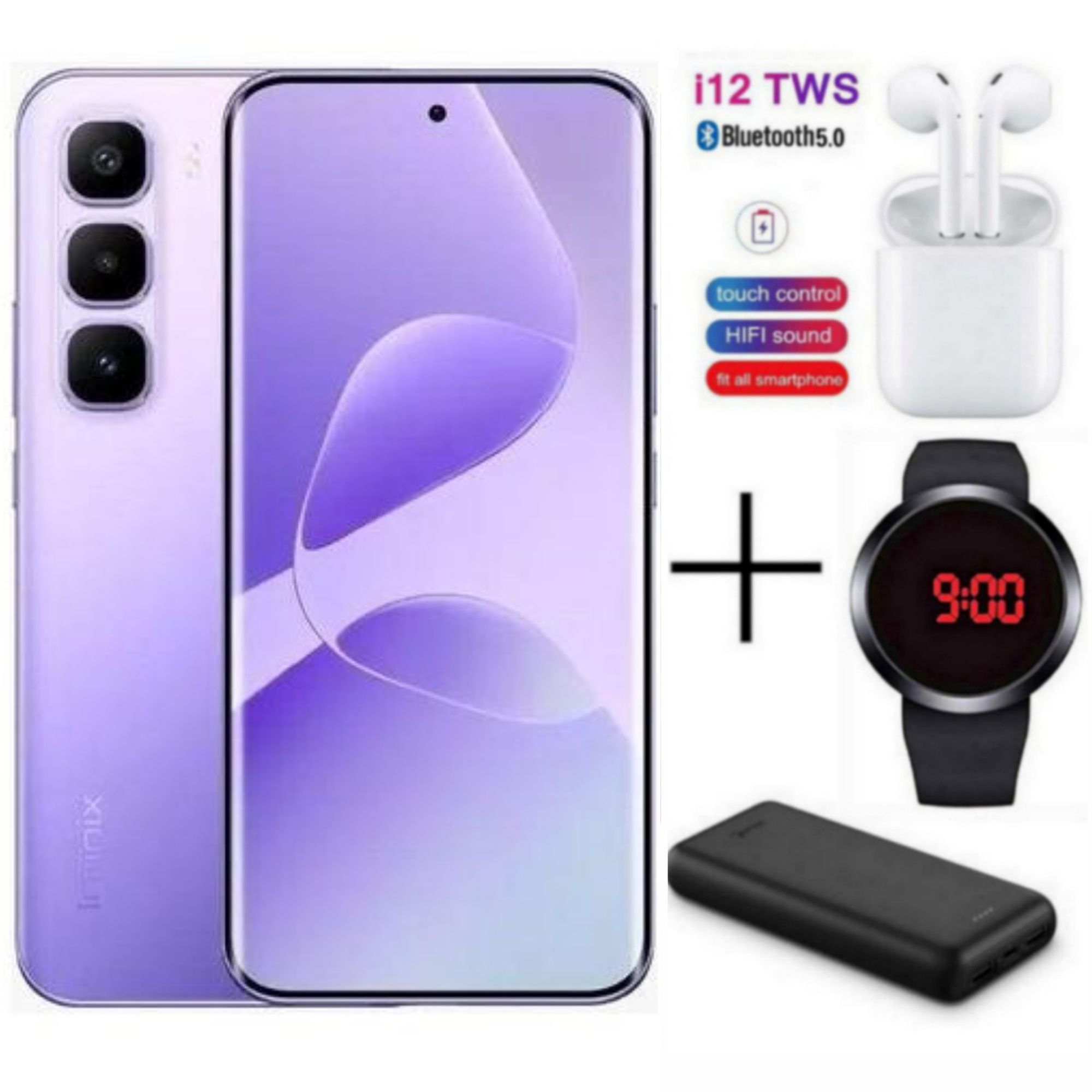 Infinix Hot 60 Pro Plus 128GB+8GB 6.78" 144Hz Curved AMOLED Display 50+13MP Camera 5160mAh Battery 45W Fast Charging Corning Gorilla Glass 7i IP65 Infinix Hot 60 Pro+ AI Smartphone + Free Gifts