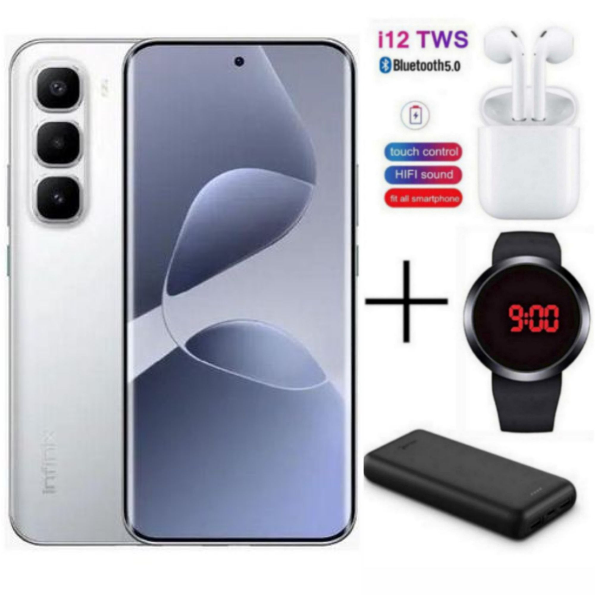 Infinix Hot 60 Pro Plus 128GB+8GB 6.78" 144Hz Curved AMOLED Display 50+13MP Camera 5160mAh Battery 45W Fast Charging Corning Gorilla Glass 7i IP65 Infinix Hot 60 Pro+ AI Smartphone + Free Gifts