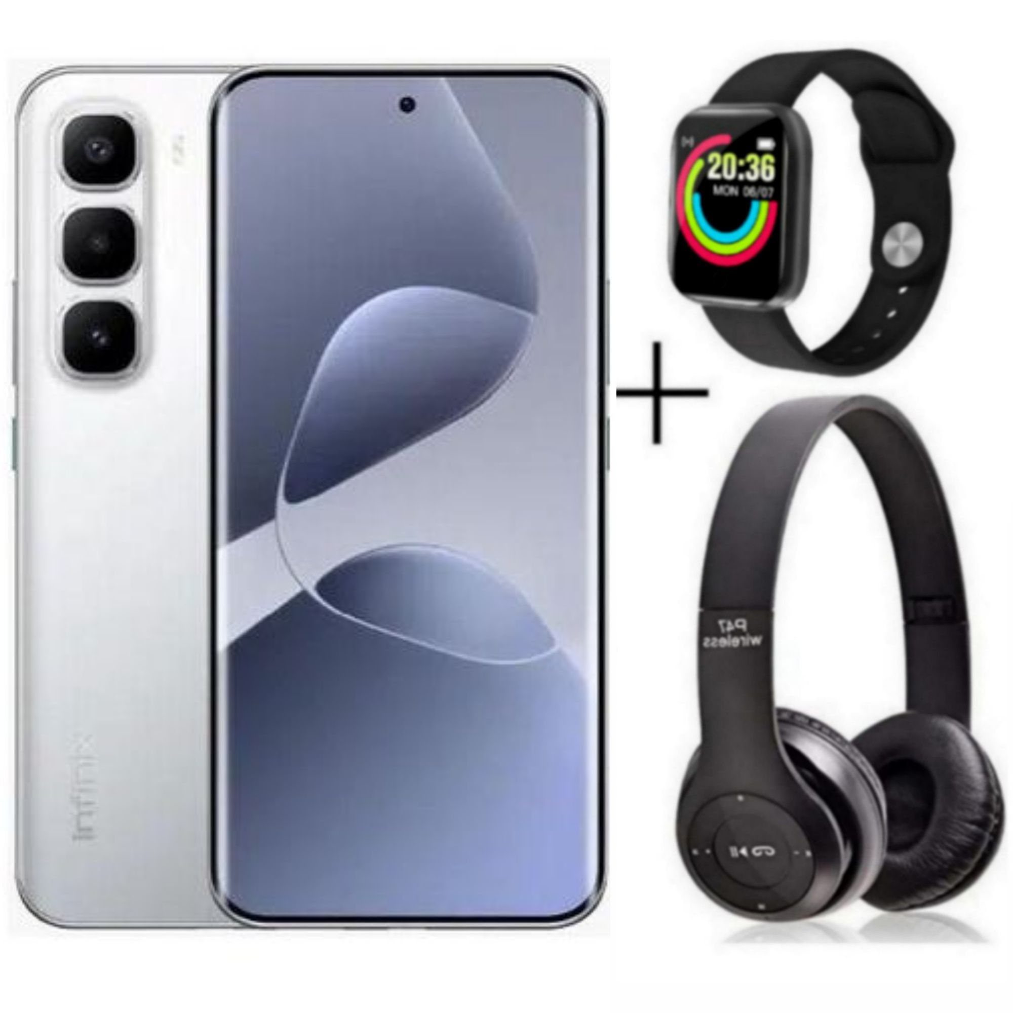Infinix Hot 60 Pro Plus 128GB+8GB 6.78" 144Hz Curved AMOLED Display 50+13MP Camera 5160mAh Battery 45W Fast Charging Corning Gorilla Glass 7i IP65 Infinix Hot 60 Pro+ AI Smartphone + Free Gifts