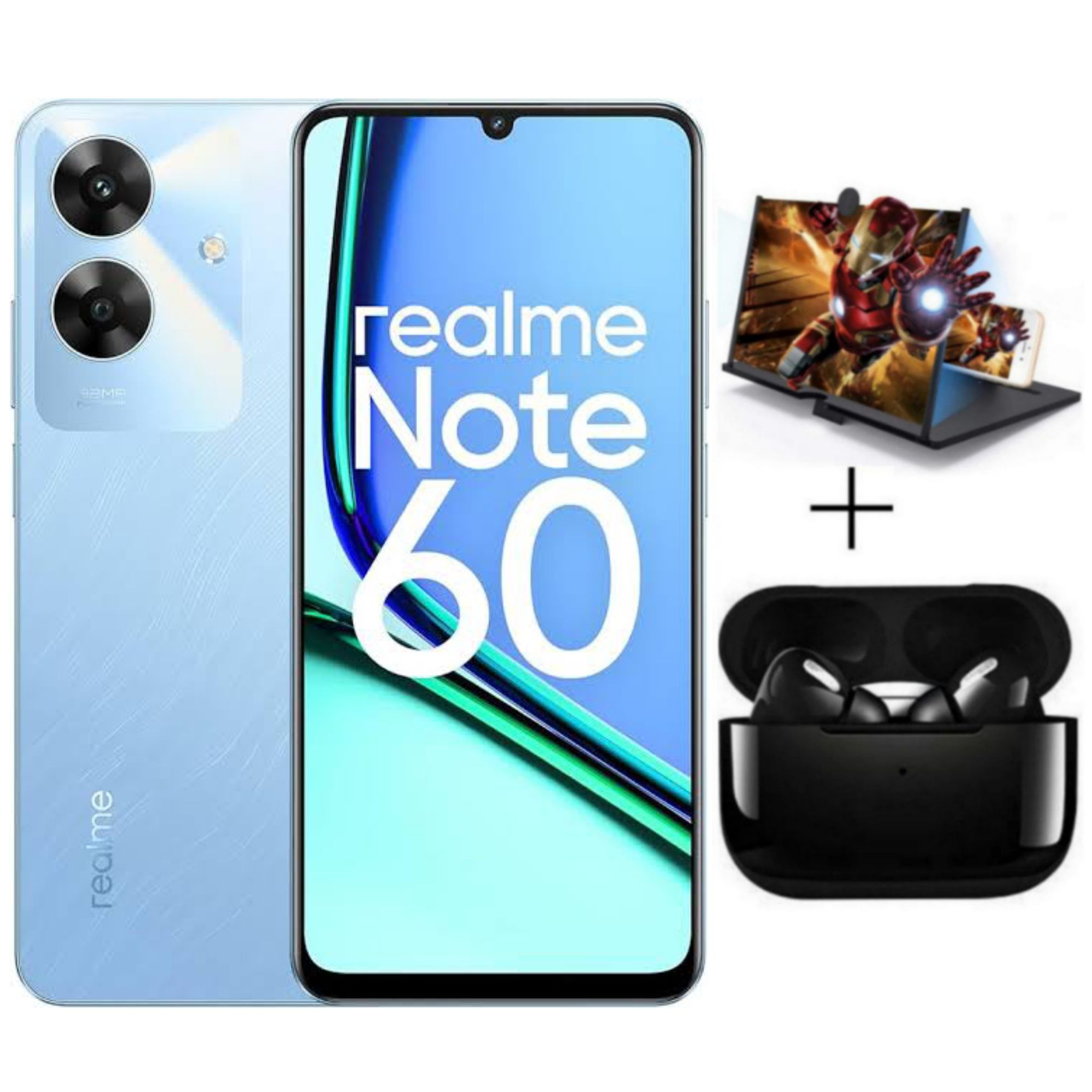 New Arrival Realme Note 60 128GB ROM + 8(4+4)GB RAM 6.74" 90Hz 32MP AI Camera IP64 Drop Dust Water Resistant Android 14 Ultra Slim 5000mAh Type-C Fingerprint phone + FREE GIFTS AVAILABLE