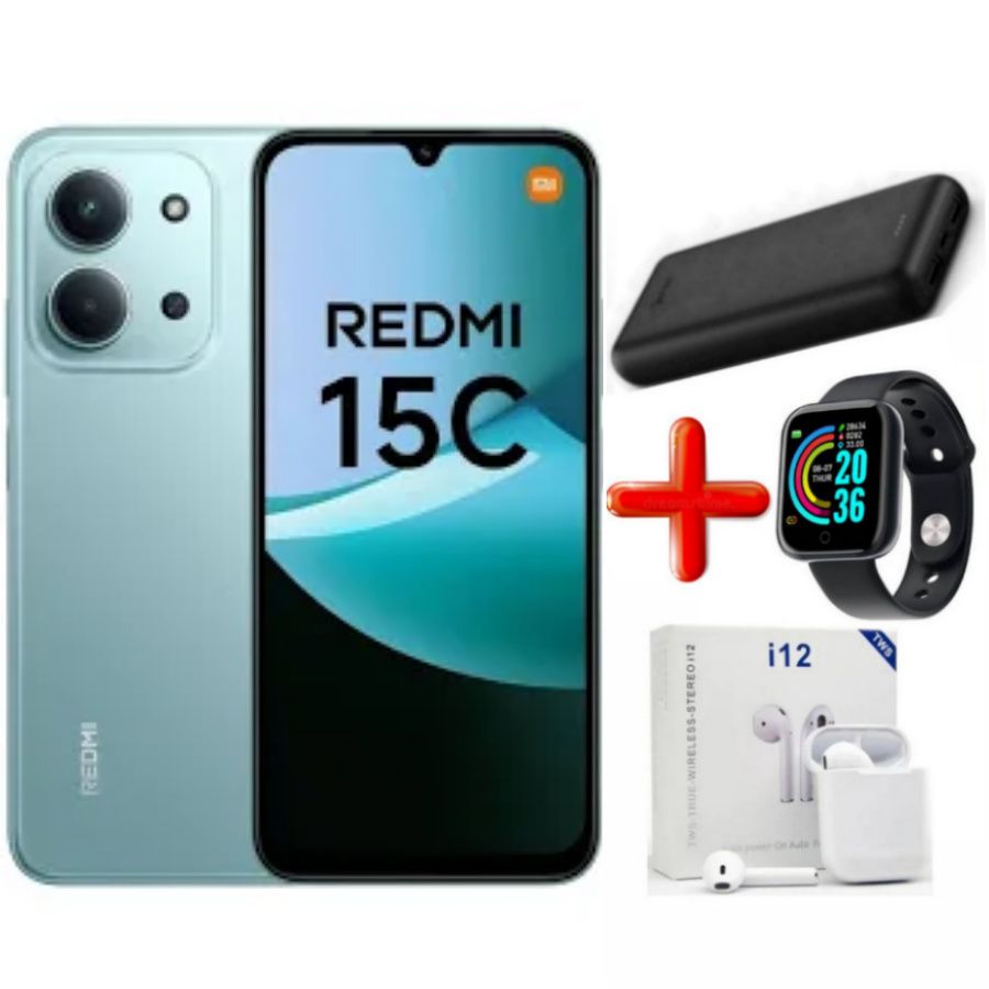 NEW ARRIVAL REDMI 15C 256GB Storage Up t 16(8+8) GB Ram 6.9'' FHD Immersive Display 50MP Main Cam 8MP front 6000mAh 33W Fast Charger Android 15 Xiaomi Hyper OS Side Fingerprint Smartphone + FREE GIFTS