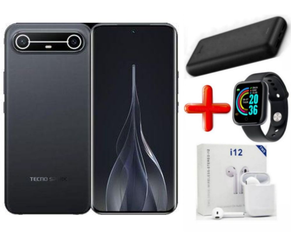 TECNO SPARK SLIM, 8GB RAM 256GB ROM, 5160mAh BATTERY WITH 45W SUPER CHARGING, IP64-RATED SPLASH AND DUST RESISTANCE, 6.78" AMOLED DISPLAY, 50MP MAIN CAMERA 13MP SELFIE, TYPE C DUAL SIM + GIFTS