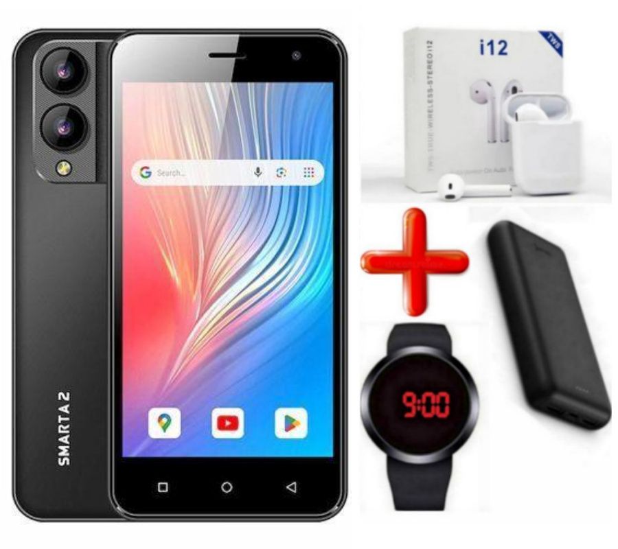 [New Arrival / Hot Deal] Safaricom Neon Smarta 2 5.5" Display, 2GB RAM + 32GB ROM, Octa-Core, 8MP Rear Camera, 5MP Front Camera, 3000mAh Battery, Dual SIM Android 10 Smartphone + Free Gifts