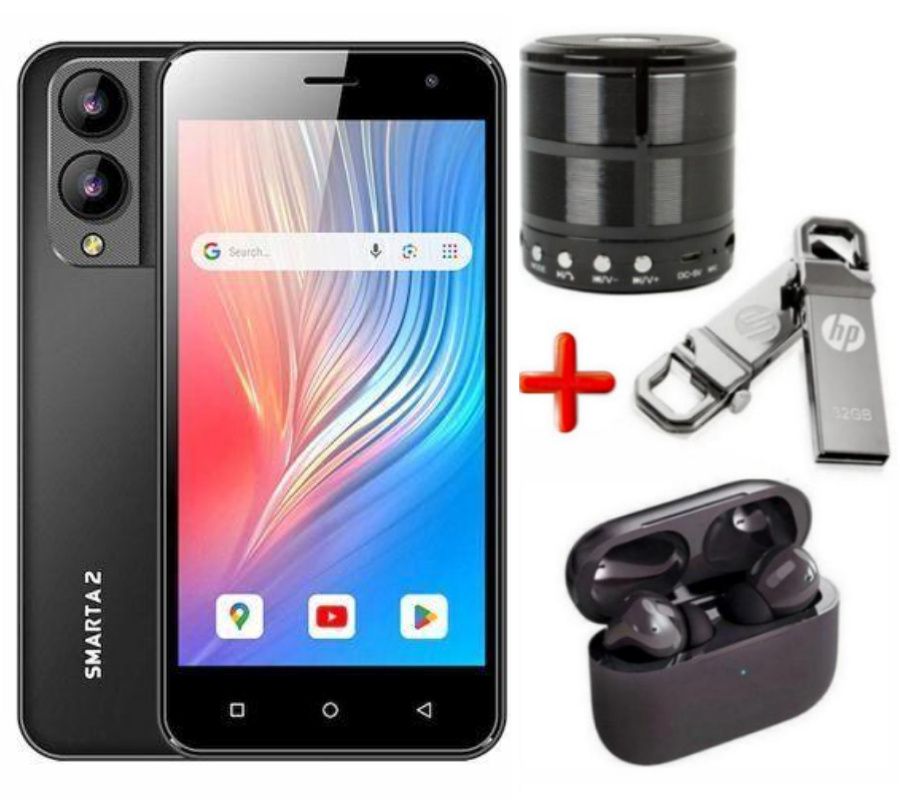 [New Arrival / Hot Deal] Safaricom Neon Smarta 2 5.5" Display, 2GB RAM + 32GB ROM, Octa-Core, 8MP Rear Camera, 5MP Front Camera, 3000mAh Battery, Dual SIM Android 10 Smartphone + Free Gifts