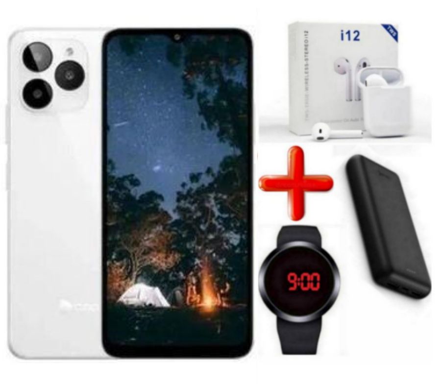 [CRAZY OFFERS] CORN C16 PRO MAX 6.6" STORAGE ROM 64GB RAM 5GB STRONG BATTERY 5000 Mah DOUBLE SIM CARD SMART PHONE ON OFFER FINGERPRINT FACE UNLOCK,8MP SEILFE 13MP TYPE-C + FREE GIFTS