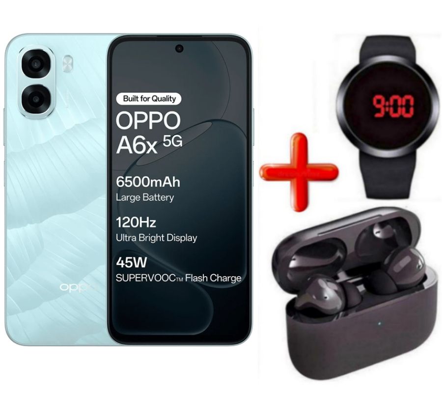 [SUPER DEALS!!!] OPPO A6X 64GB ROM Storage + 4GB RAM 6.75" Smartphone 6500mAh Battery 120Hz refresh rate 13MP+5MP Camera 12 Months warranty Android 15 Dual Sim Smart phones + FREE GIFTS INCLUDED