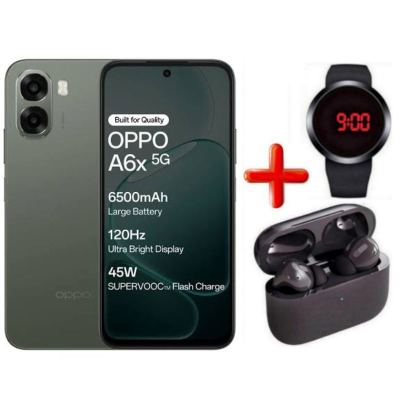 [SUPER DEALS!!!] OPPO A6X 64GB ROM Storage + 4GB RAM 6.75" Smartphone 6500mAh Battery 120Hz refresh rate 13MP+5MP Camera 12 Months warranty Android 15 Dual Sim Smart phones + FREE GIFTS INCLUDED