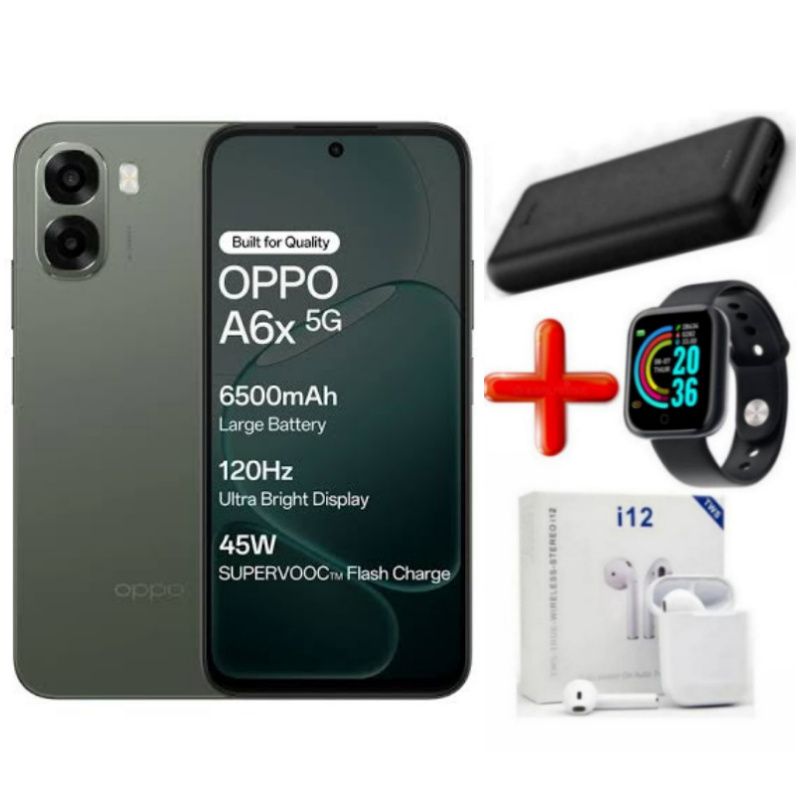 [SUPER DEALS!!!] OPPO A6X 64GB ROM Storage + 4GB RAM 6.75" Smartphone 6500mAh Battery 120Hz refresh rate 13MP+5MP Camera 12 Months warranty Android 15 Dual Sim Smart phones + FREE GIFTS INCLUDED