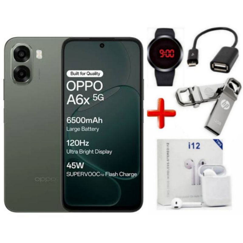 [SUPER DEALS!!!] OPPO A6X 128GB ROM Storage + 4GB RAM 6.75" Smartphone 6500mAh Battery 120Hz refresh rate 13MP+5MP Camera 12 Months warranty Android 15 Dual Sim Smart phones + FREE GIFTS INCLUDED