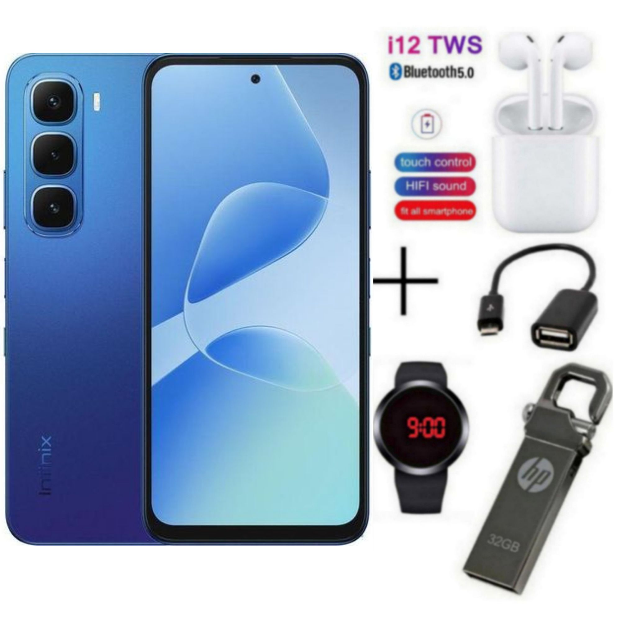 [SUPER DEALS!!!] Infinix Hot 60i 128GB ROM + 8(4+4) GB RAM 6.7" 120Hz 4G Slim Phone Dual SIM 5160mAh 45W Fast Charging 50MP Camera Fingerprint Lock IP64 Gyroscope G81 Ultimate One-Tap AI Smart Phones