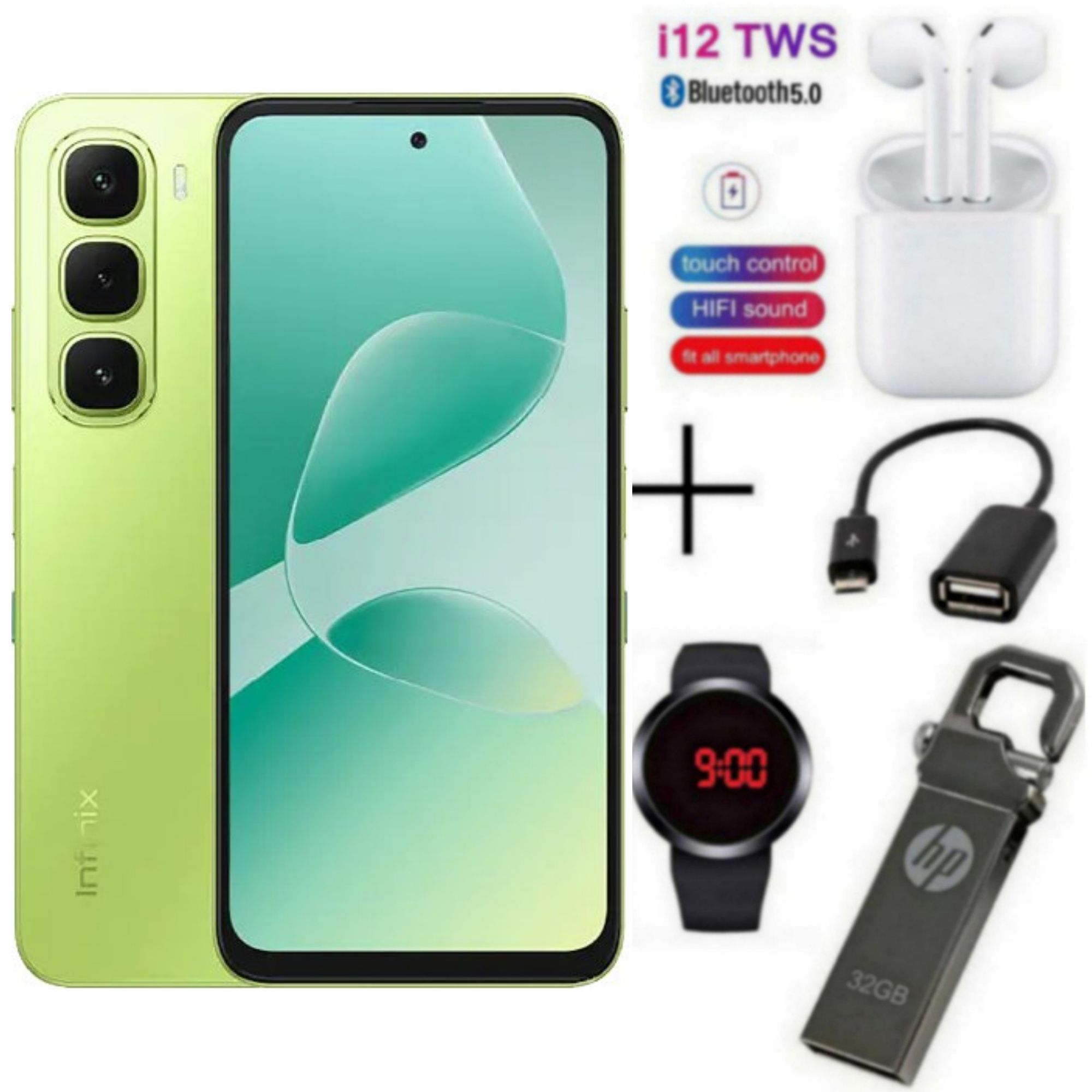 [SUPER DEALS!!!] Infinix Hot 60i 128GB ROM + 8(4+4) GB RAM 6.7" 120Hz 4G Slim Phone Dual SIM 5160mAh 45W Fast Charging 50MP Camera Fingerprint Lock IP64 Gyroscope G81 Ultimate One-Tap AI Smart Phones