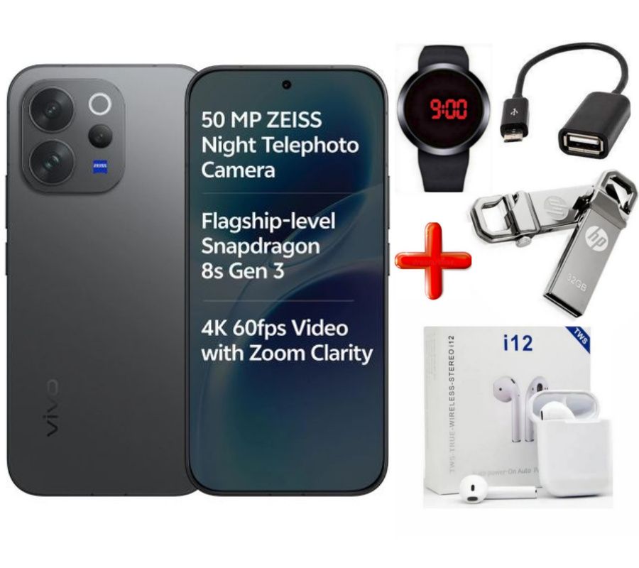 [SUPER DEALS!!!] VIVO V70, 12GB RAM + 512GB ROM STORAGE, 5G, AMOLED, ANDROID 16, SNAPDRAGON 7 GEN 4, 120Hz,90W FAST CHARGE, 50MP CAMERA, 6500mAh BATTERY, 6.59" DISPLAY + FREE AMAZING GIFTS
