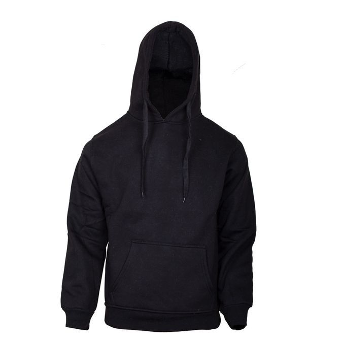 Fashion Hoodies Plain Black Unisex