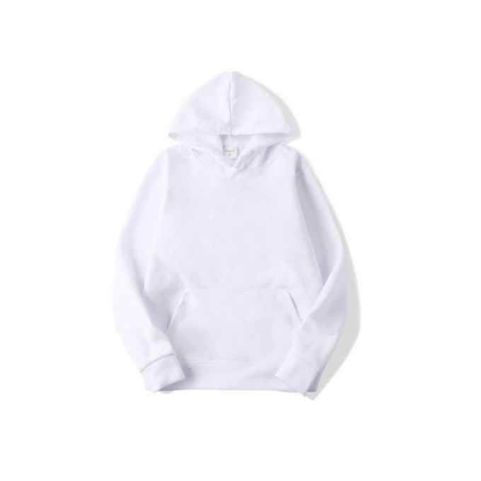 Fashion Plain White Unisex Hoodie/Jumper