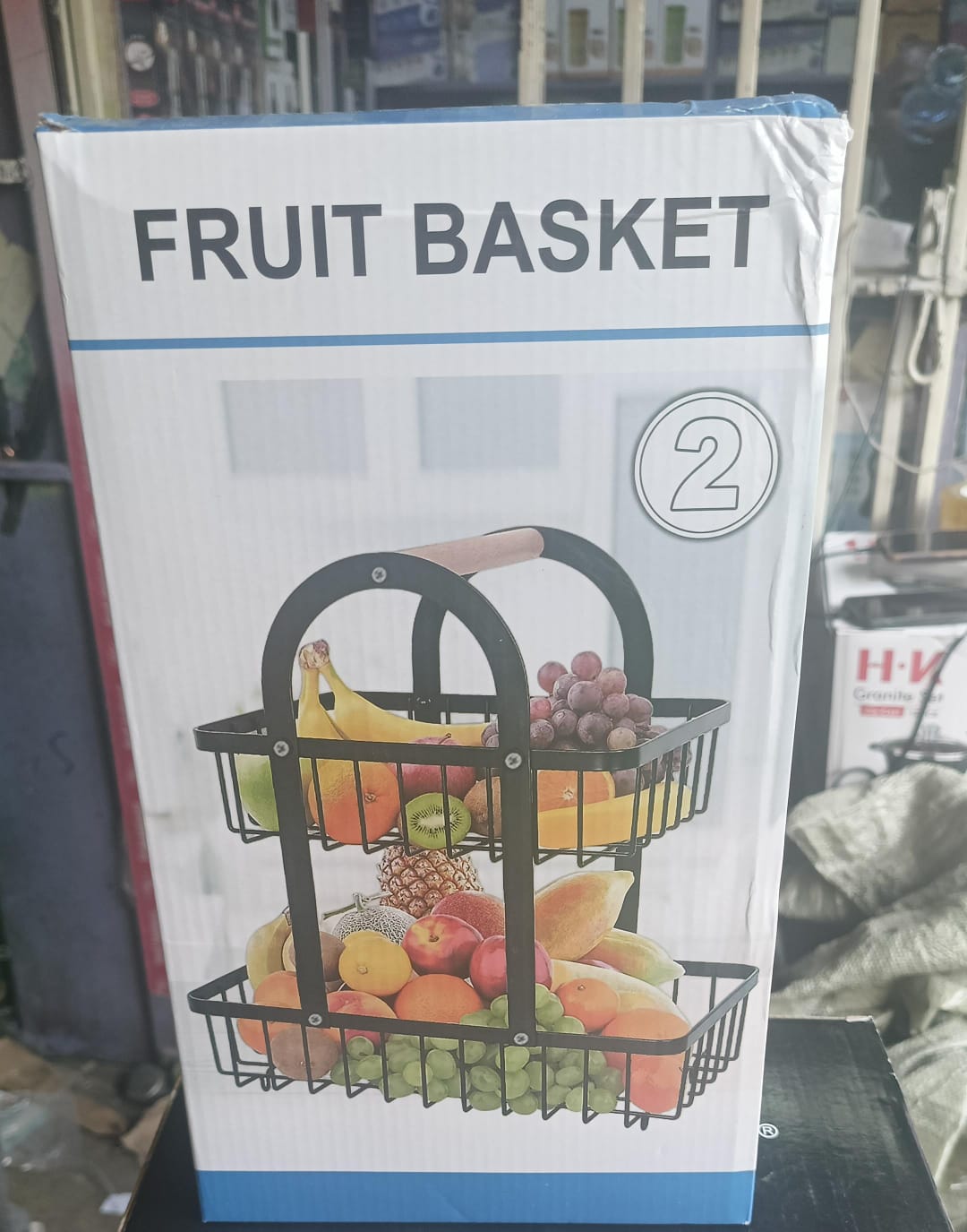 2Tier Multifunctional Fruit Rack Basket Spice Rack