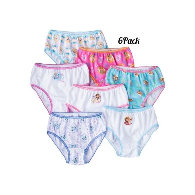 6 Pack Kids Cotton Panties Girly Colors For Children