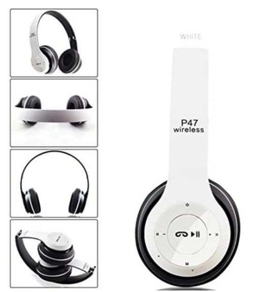P 47 Hi-Fi Wireless Bluetooth Headphones  +  memory card
