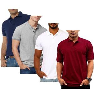 4 PCS 100% Heavy Duty Cotton Men Polo Tshirt