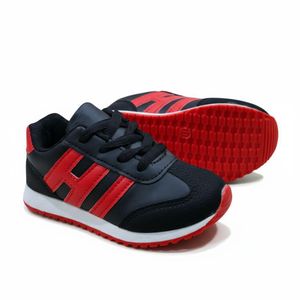 Kids lace-up and strap sneakers. Boys and girls sneaker kids. Children casual everyday sneakers. Easy wear Hook and loop sneakers.-Black