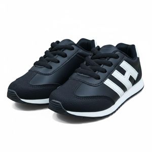 Kids lace-up and strap sneakers. Boys and girls sneaker kids. Children casual everyday sneakers. Easy wear Hook and loop sneakers.-Black