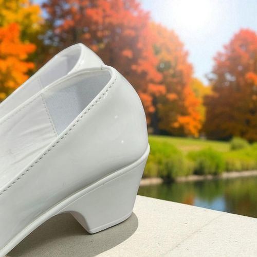 Chic Comfort: Elegant White Low Heel Pumps for Every Occasion. Effortless Elegance. Sophistication in Every Step: Timeless White Block Heel Shoes.Your New Favorite White Shoes.