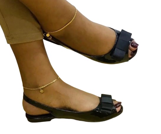 Black Sleek Glossy Wet Look Open Toe Mule Flats . Elegant Minimalist Slip-On Sandals