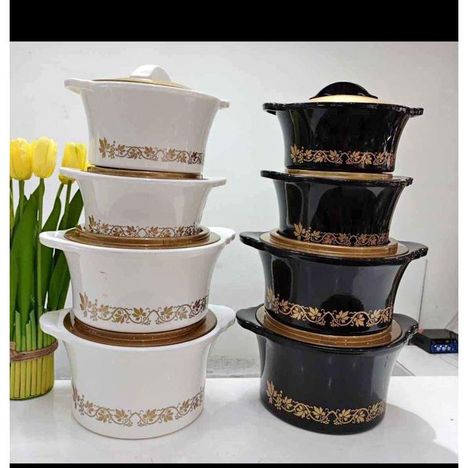 4pcs of Casserole Hotpots Food Warmer Hot Pot, Serving Dishes Serveware Set 1000ML,1500ML,2200ML,3000ML
