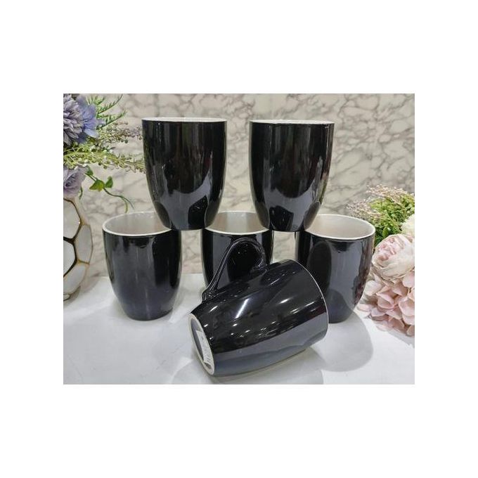 Classic Ceramic Mugs For Tea/Coffee Set(6) (Vikombe)